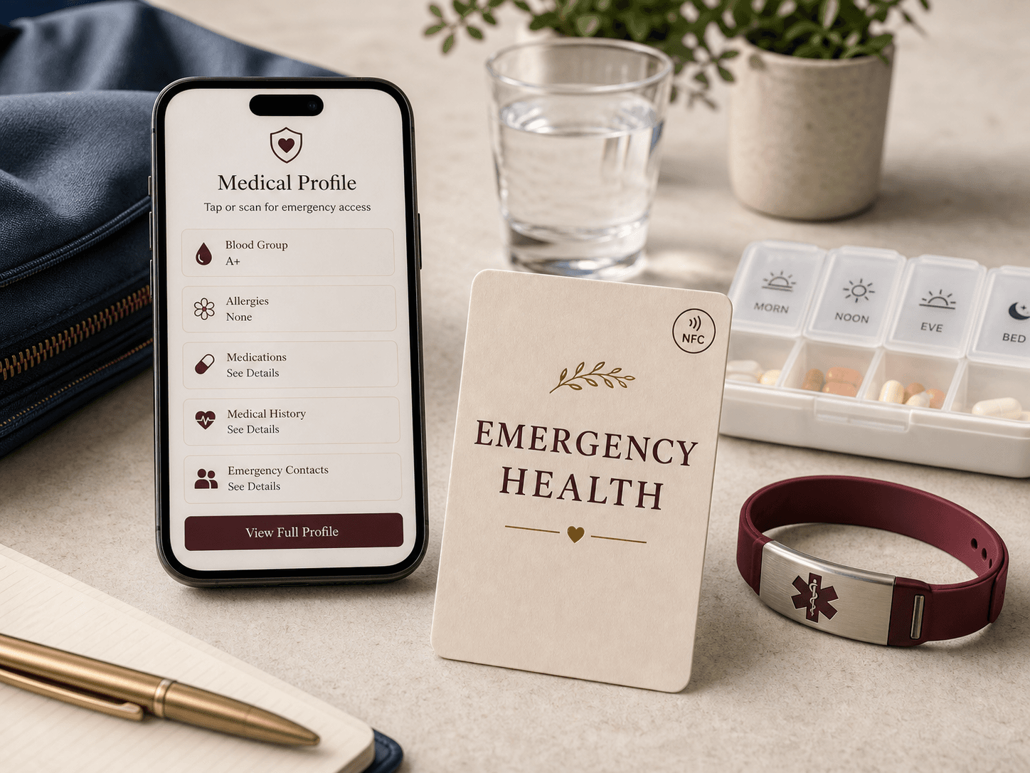 Emergency Health Card product mockup