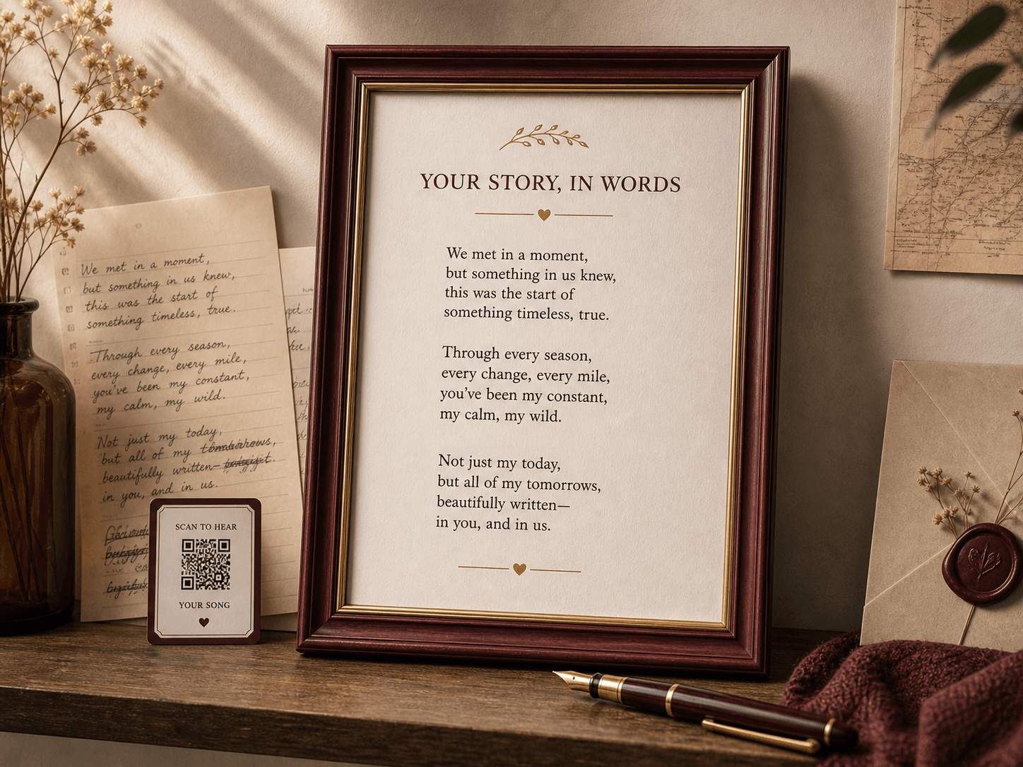 Custom Song / Poem Plaque product mockup