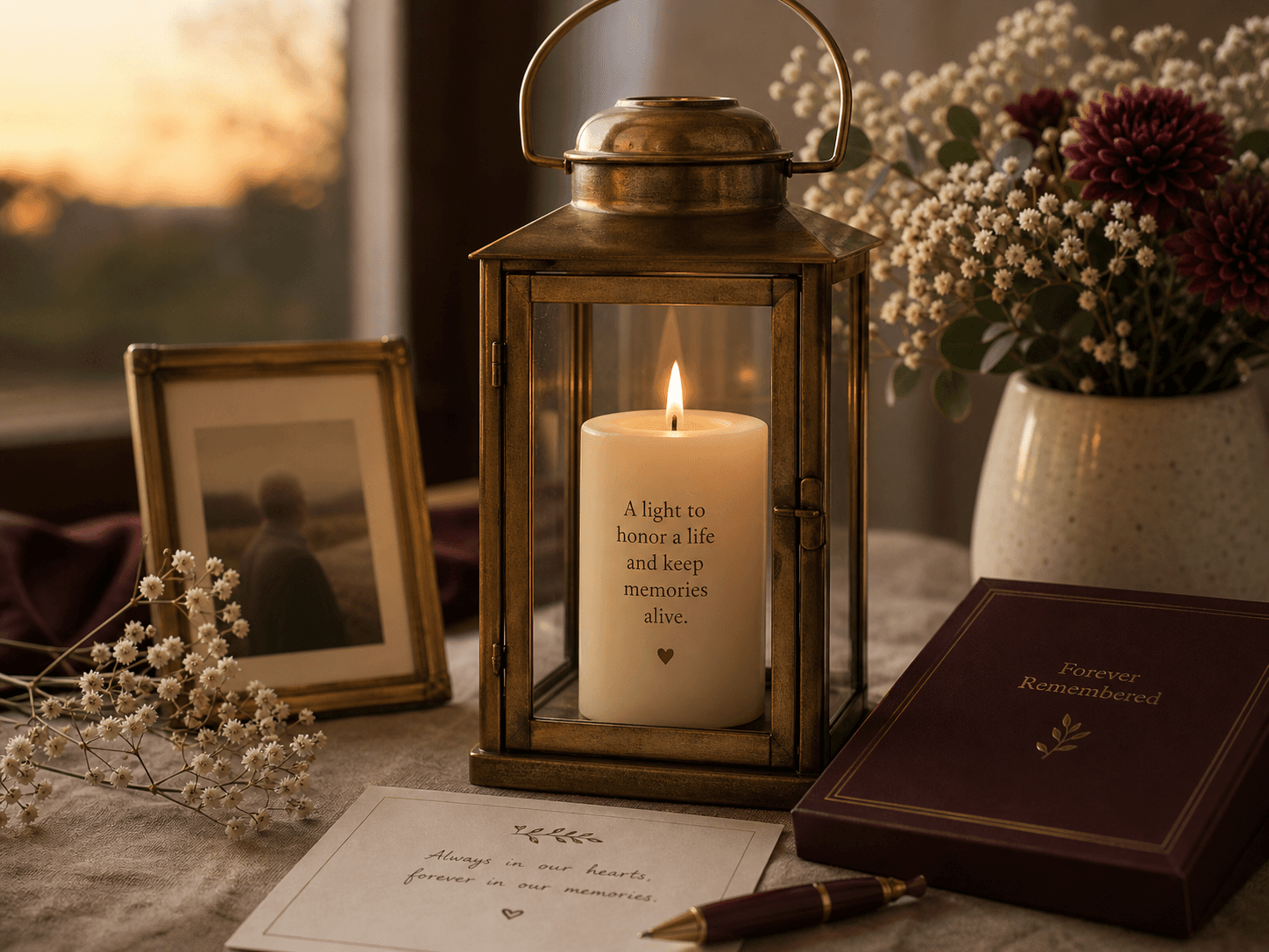 Memory Candle / Memorial Lantern product mockup