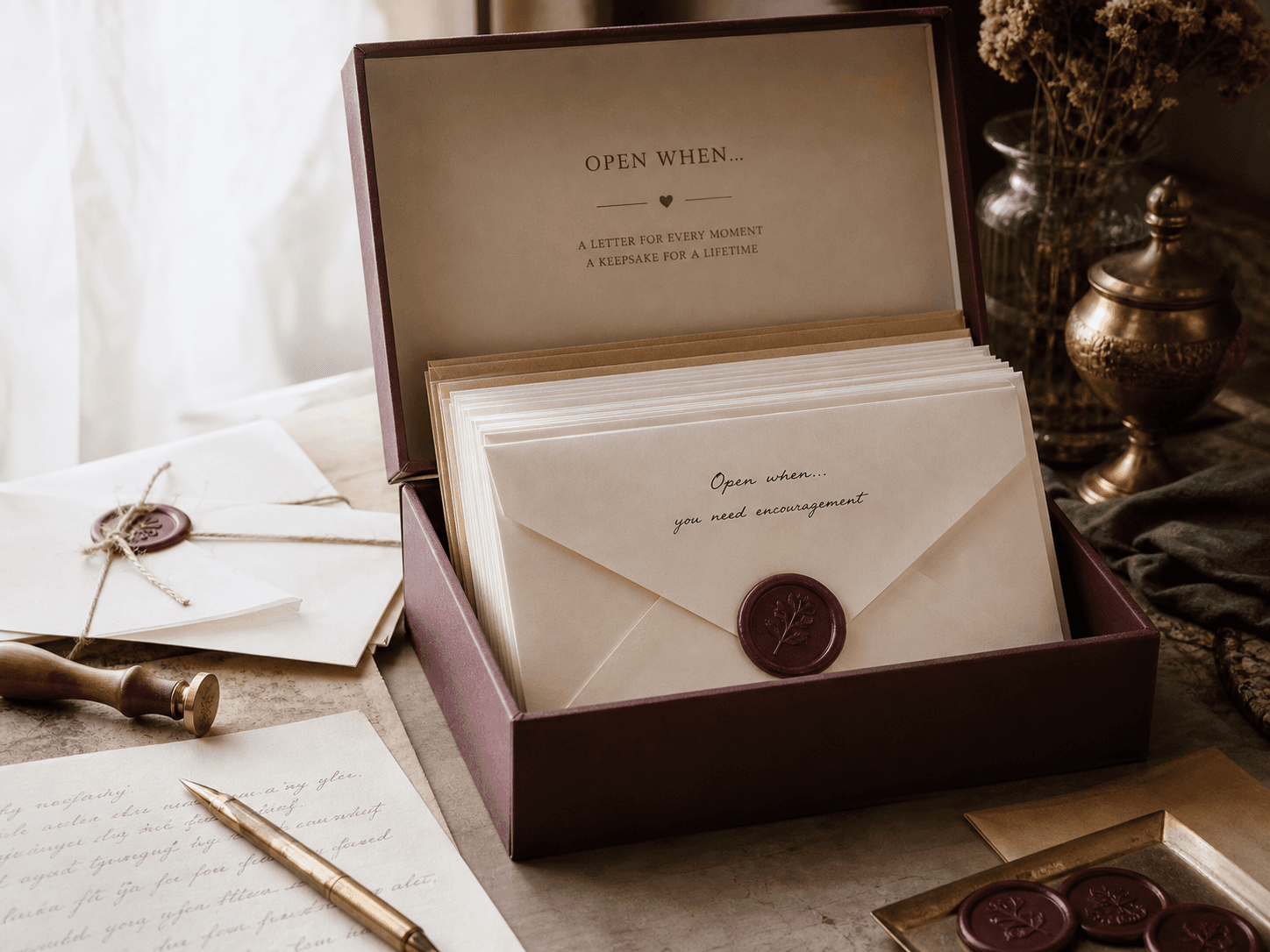 Open-When Letter Box product mockup