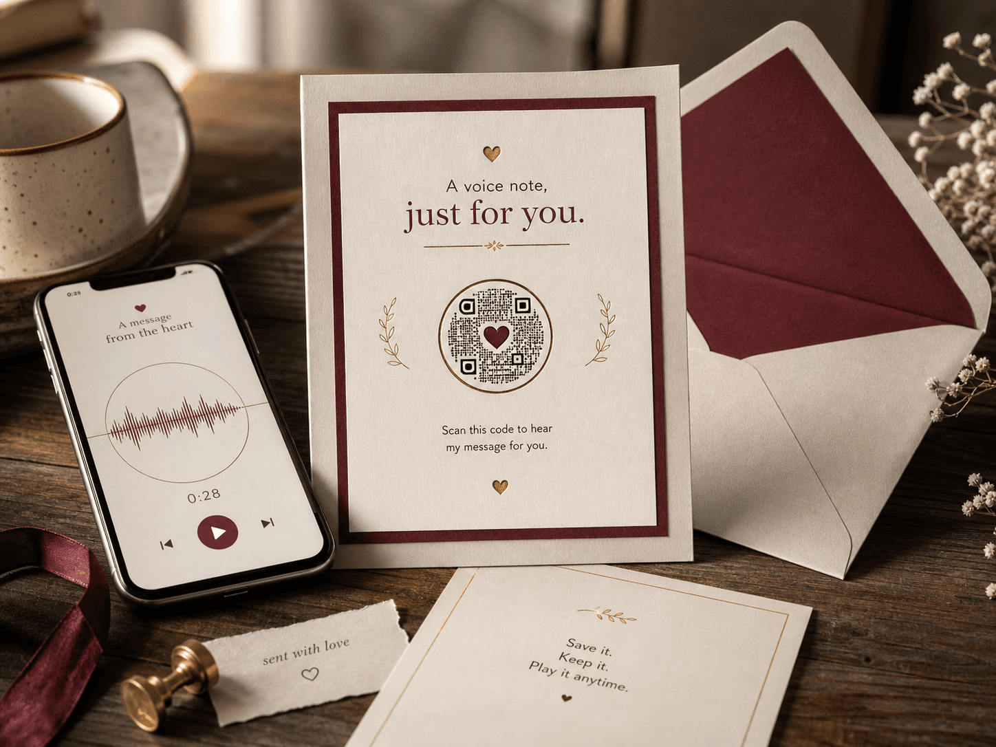 Voice Message Keepsake Card product mockup